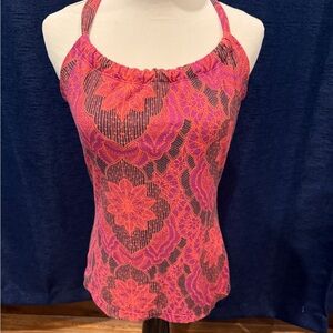 Prana Pink and Purple Floral Tank Top